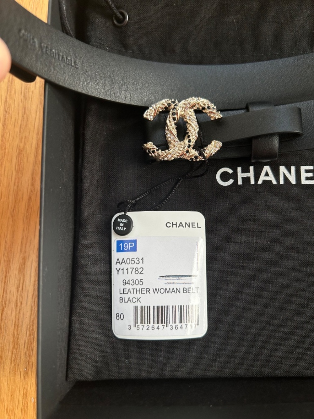Limited Time Reduced Price Authentic Chanel Women’s Black Leather Belt - Picture 2 of 5